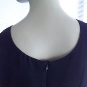 Virgo Dresses - Petite Black Dress Sheer Hem 10P Virgo Dresses - Petite Black Dress Sheer Hem 10P